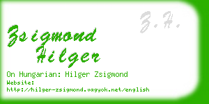 zsigmond hilger business card